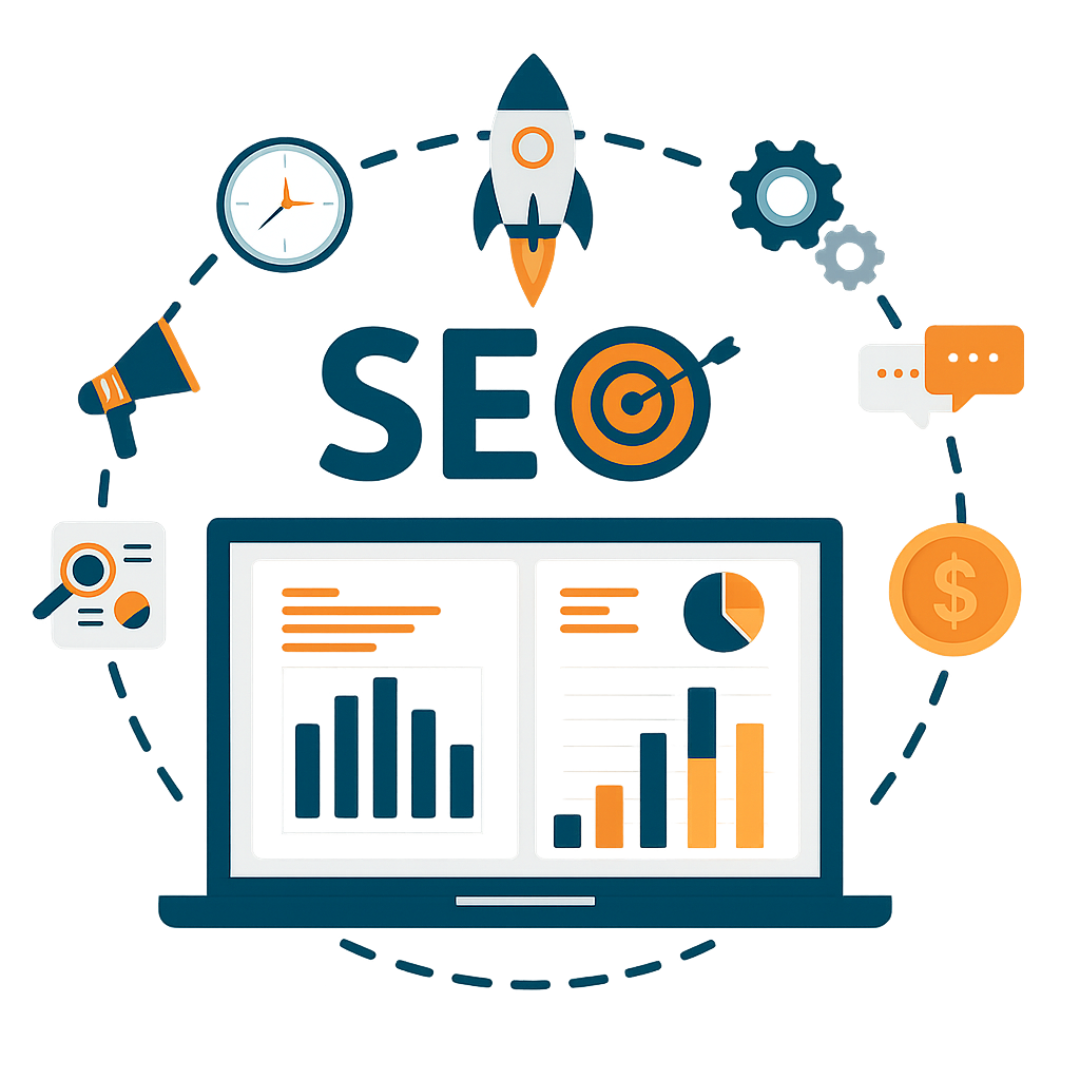 Ilustration SEO icons