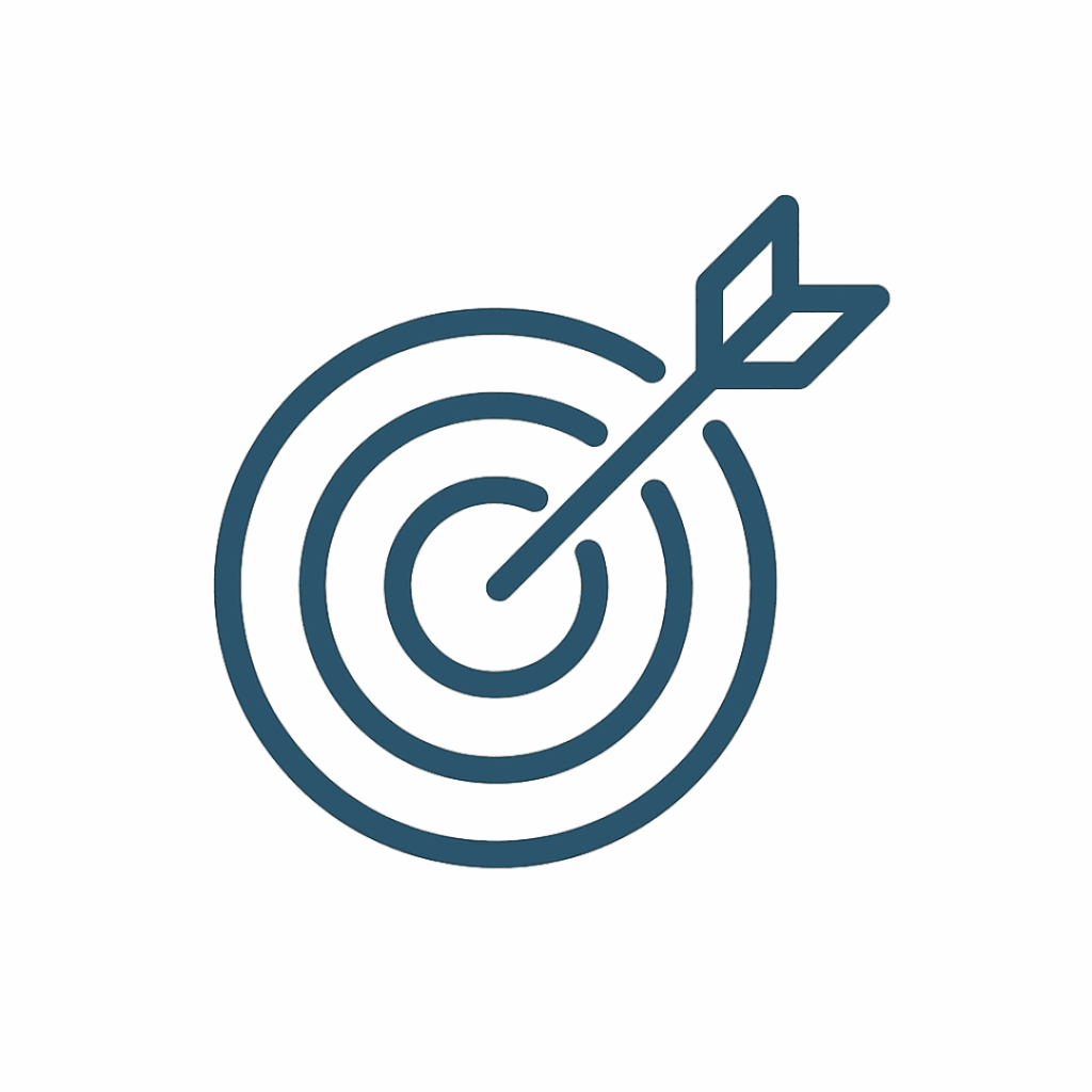 A dart is perfectly positioned in the center of a colorful target, symbolizing precision and accuracy in the game.